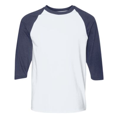 Unisex Heavy Cotton™ Raglan Three-Quarter Sleeve T-Shirt Thumbnail