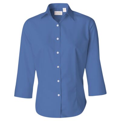 Women's Three-Quarter Sleeve Baby Twill Shirt Thumbnail
