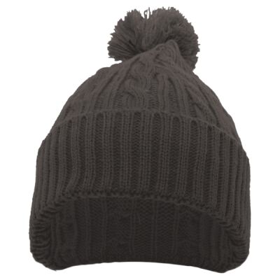 Cable Knit Pom-Pom Beanie Thumbnail