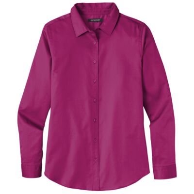 Ladies Long Sleeve SuperPro React Twill Shirt Thumbnail
